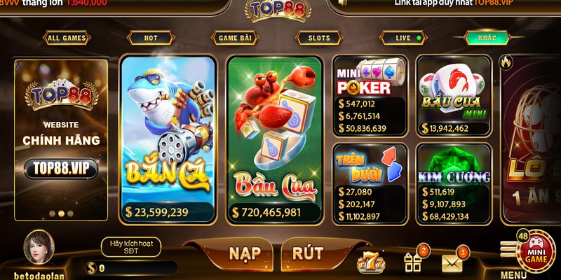 Cổng game TOP88 cam kết mang đến những sản phẩm có chất lượng