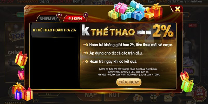 Mỗi chương trình khuyến mãi ở cổng game có quy định thời gian áp dụng cụ thể