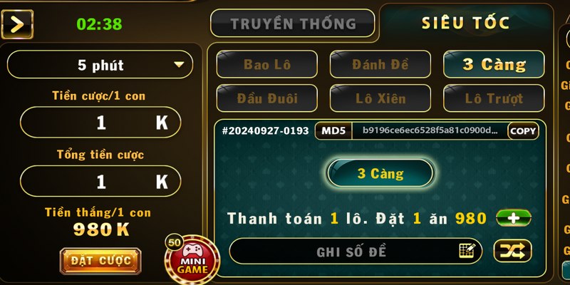 Lô đề ở Mini game TOP88 xứng đáng là lựa chọn hàng đầu cho ai yêu thích cá cược